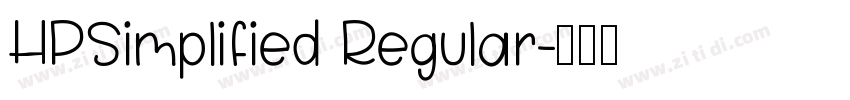 HPSimplified Regular字体转换
